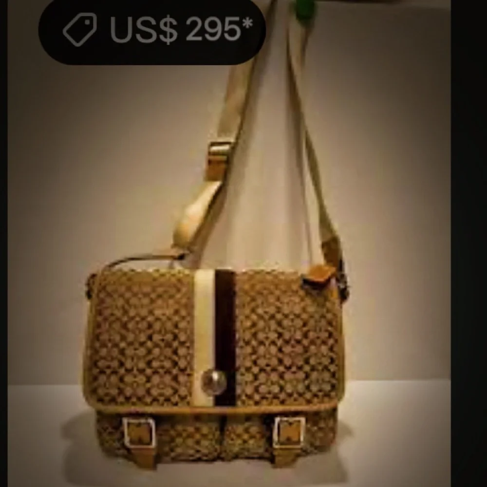 Vintage Y2K Coach Brown Signature Crossbody Bag messenger bag - Picture 4 of 17